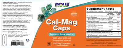 Cal-Mag Caps label