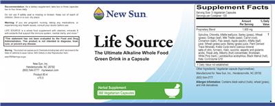 Life Source label