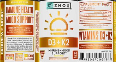 D3 + K2 label