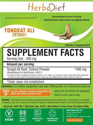 Tongkat Ali Extract label