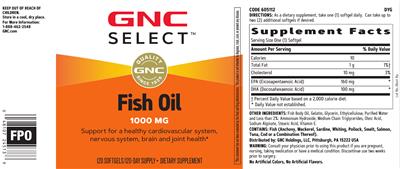 Fish Oil label