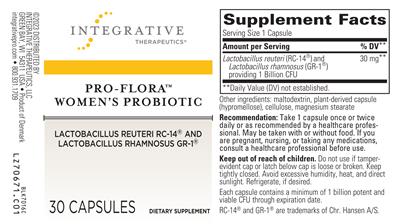 Pro-Flora Women's Probiotic label