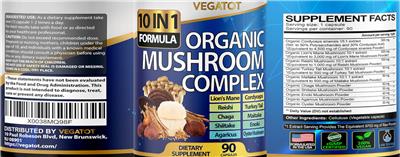 Organic Mushroom Complex label