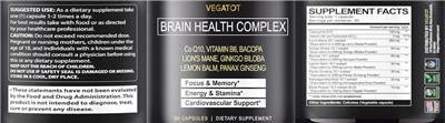 Brain Health Complex label