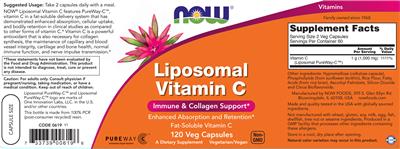 Liposomal Vitamin C label