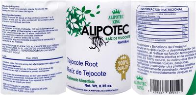 Alipotec Raiz de Tecojote label