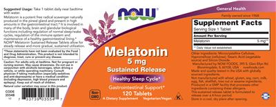 Melatonin 5 mg label