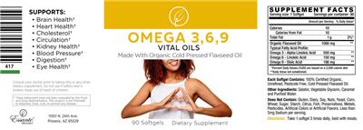 Omega 3,6,9 label