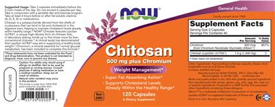 Chitosan 500 mg Plus Chromium label