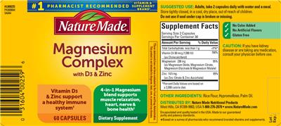 Magnesium Complex with D3 & Zinc label