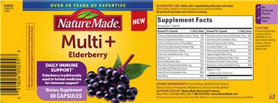 Multi + Elderberry label