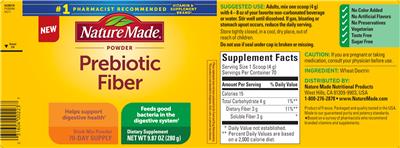 Prebiotic Fiber Powder label