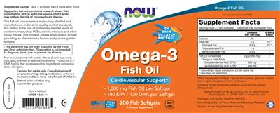 Omega-3 Fish Oil label