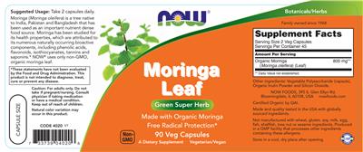 Moringa Leaf label