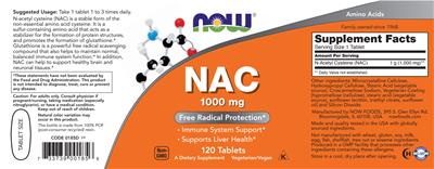 NAC 1000 mg label