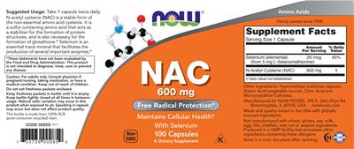 NAC 600 mg label