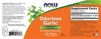 Odorless Garlic label
