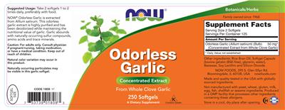 Odorless Garlic label