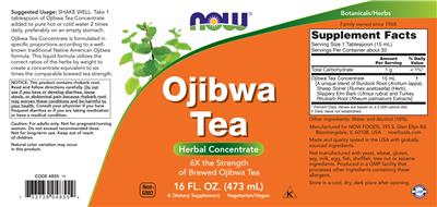 Ojibwa Tea label