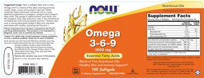 Omega 3-6-9 1000 mg label