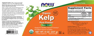 Organic Kelp label