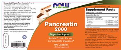 Pancreatin 2000 label