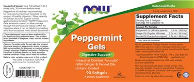 Peppermint Gels label