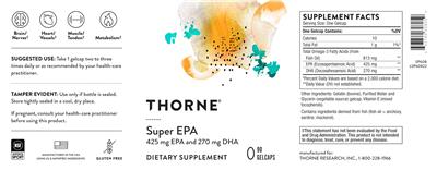 Super EPA 425 mg label