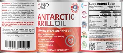Antarctic Krill Oil label