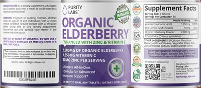 Organic Elderberry label