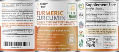Turmeric Curcumin label