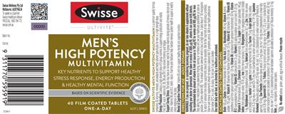 Men's High Potency Multivitamin label