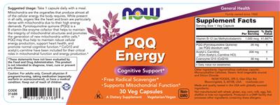 PQQ Energy label
