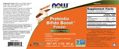 Prebiotic Bifido Boost Powder label