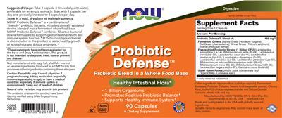Probiotic Defense label