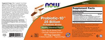 Probiotic-10 25 Billion label