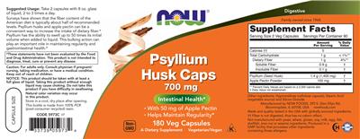 Psyllium Husk Caps 700 mg label