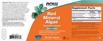 Red Mineral Algae label
