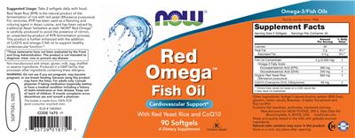 Red Omega Fish Oil label