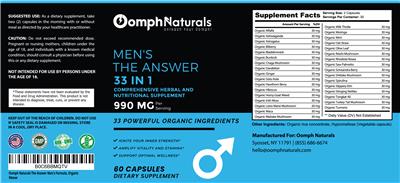 Men's The Answer 33 in 1 label