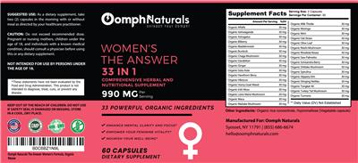 Women's The Answer 33 in 1 label