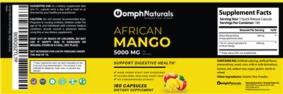 African Mango label