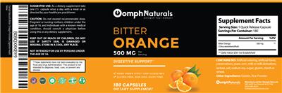 Bitter Orange 500 mg label