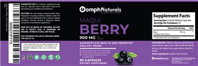 Maqui Berry 900 mg label