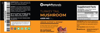 Turkey Tail Mushroom label