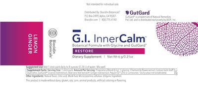 G.I. InnerCalm Lemon Ginger label