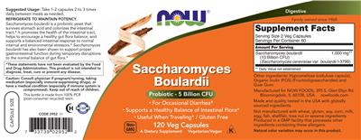 Saccharomyces Boulardii label