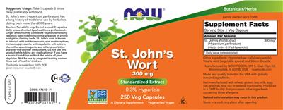 St. John's Wort 300 mg label