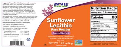 Sunflower Lecithin label