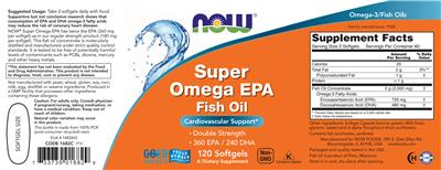 Super Omega EPA Fish Oil label